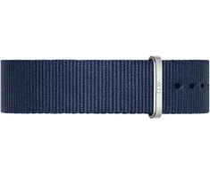 Daniel Wellington Classic dirželis 20 mm audinys (poliesteris) sidabrinis, vidurnakčio mėlynumo, apyrankė
