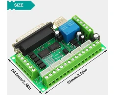 Daokai cnc breakout plokštė 5 ašių cnc žingsninio variklio sąsajos plokštė breakout board mach3 su xh2.54 4p kabeliu dvigubas usb kabelis db25 vyriškas-moteriškas kabelis