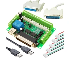 Daokai cnc breakout plokštė 5 ašių cnc žingsninio variklio sąsajos plokštė breakout board mach3 su xh2.54 4p kabeliu dvigubas usb kabelis db25 vyriškas-moteriškas kabelis
