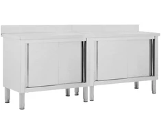 Darbastaliai su stumdomom durim, 2vnt., 200x50x95cm, plienas