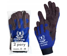 Darbo pirštinės Premium Gloves, montavimo odinės, 3kamido 2 poros, dydis 8 M