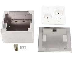Daugiafunkcinis grindinis lizdas su 2 lizdais, 1 usb, 1 kompiuterio prievadu, atsparus vandeniui, integruoto dizaino, skirtas namams, biurui, prekybos centrui