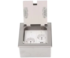 Daugiafunkcinis grindinis lizdas su 2 lizdais, 1 usb, 1 kompiuterio prievadu, atsparus vandeniui, integruoto dizaino, skirtas namams, biurui, prekybos centrui