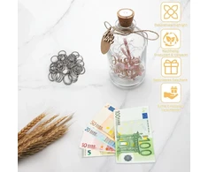 Dawris led butelio šviestuvas vestuvių dovanos jauniesiems unikali vestuvių dovana pinigų dėžutė vestuvių pinigų dovana personalizuotos pinigų dovanos vestuvėms (just Married)