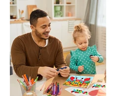 Dawris mozaikos dėlionė vaikams nuo 2 3 4 5 metų, mozaikos žaidimas vaikams, lavinamasis žaidimas spalvų mokymuisi, montessori žaislas