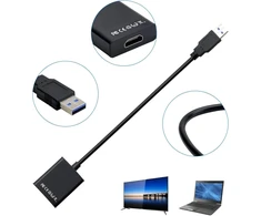 Dawris usb hdmi adapteris, usb 3.0/2.0 į hdmi adapteris televizoriui 1080p full hd kelių ekranų vaizdo garso keitiklis kelių monitorių keitiklis suderinamas su macos, window xp, window7, window8, window10