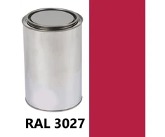 Dažai lakas Ral 3027 aviečių raudonos spalvos pusiau matinis 16-40% vinilo akrilas 1l