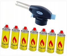 Dbautomotive dujinis degiklis litavimo lempa + 7 balionėliai 400ml rinkinys 89007-88151