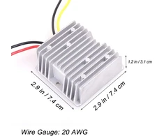 Dc įtampos reguliatorius, automobilinis 12 v maitinimo įtampos stabilizatorius 12 a apsauga nuo viršįtampių 144 w, dc reguliatorius automobiliui sunkvežimiui akumuliatoriaus transporto priemonei valties varikliui saulės sistemos apsauga (dc 10-36 v įvesti