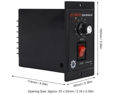 Dc variklio greičio reguliatorius, greičio reguliatorius su judėjimu pirmyn ir atgal elektriniams varikliams, įėjimas 220 V Ac, išėjimas 180 V Dc (400 W)