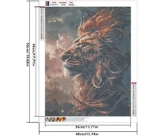Dcidbei 5d deimantų tapyba liūtas 40 x 50 cm deimantų tapybos paveikslai zodiako ženklas liūtas deimantų tapyba pagal skaičius liūtas mozaikos lipnūs paveikslai suaugusiems gyvūnai liūto drąsa stiprybė didybė lipnus