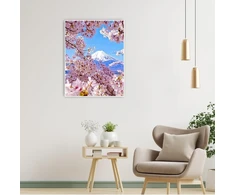 Dcidbei "pasidaryk pats" deimantinė tapyba vyšnių žiedai japonija 40 x 50 cm - 5d deimantinė tapyba pagal skaičius gėlės peizažas - didelis kryželiu siuvinėtas kalnų fuji paveikslas su deimantais