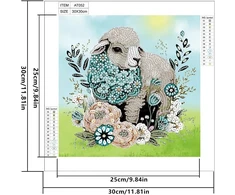Dcidbei specialus deimantinis paveikslas 30 x 30 cm 5d deimantinis paveikslas suaugusiems aštrus deimantinis paveikslas avinėlio paveikslas pagal skaičius aštrūs siuvinėjimo paveikslėliai suaugusiems aštrus deimantinis paveikslas avinėlis gyvūnai