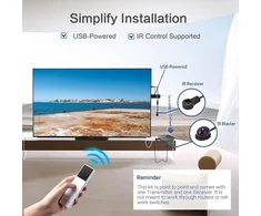 Ddmall Hdmi ilgintuvas per vieną cat5e/cat6/cat7 kabelį su nuotoliniu ir valdymu, 100 m, full hd 1080p, maitinamas usb, lengvas montavimas, be uždelsimo, hdmi siųstuvo imtuvo rinkinys, he-20ir