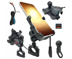 Deal Dkm metalinis motociklinis telefono laikiklis spaustuvas įkroviklis 36w qc 3.0 usb-c pd