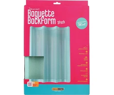 Decocino Baguette kepimo forma 38,5 x 28 cm - Mint Edition - aukštos kokybės kepimo skarda su nelimpančia danga 3 bagetėms kepti - galima plauti indaplovėje