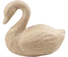 Décopatch sa192c mache swan small 16.5 x 8.5 x 14 cm customisable pack of 1 natural