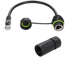 Default Rj45 Ip68 Vandeniui Atsparus Jungiklis Cat6 Ethernet Kabelio Jungtis