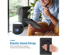 Dėklas Kindle Paperwhite 11 kartos 2021 m., magnetinis 6.8 colio išmanusis dėklas, apsauginis dėklas su stovu ir kortelių lizdu, su riešo dirželiu ir automatinio miego/pabudimo funkcija, 2024 (juodas)