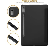 Dėklas Lenovo Tab P12 12.7" su stoveliu ir auto miego/žadinimo funkcija, juodas