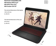 Dėklas Msi Katana Gf66/gf63/creator Z16 15.6-16 colių