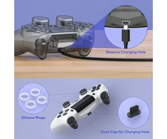 Dėklas ps4 valdikliui, apsauginis dėklas playstation 4 dualshock 4 belaidžiam valdikliui, ps4 nešiojamas kelioninis dėklas ps4 valdiklio laikymo krepšys, ps4 dulkių uždangalas žaidimų priedai (juodas)