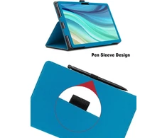 Dėklas, skirtas Doogee T40 Pro 12 colių planšetiniam kompiuteriui, apsauginis Doogee T40 Pro planšetinio kompiuterio dėklas, sulankstomas stovas su rašiklio laikikliu ir riešo dirželiu, visapusiška apsauga (šviesiai mėlynas)