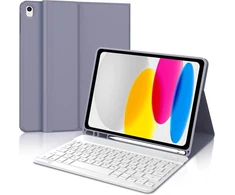 Dėklas su klaviatūra Ipad 10/11 kartai, 10.9/11 colių, levandų violetinės