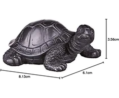 Dekoratyvinė akmens statulėlė figūrėlė skulptūra juodas vėžlys 8 cm