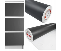 Dekoratyvinė grafito spalvos tamsiai pilka matinė Pvc baldų lipni plėvelė