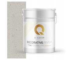 Dekoratyvinis tinkas šviesiai smėlio spalvos su auksine žėrute Q-cover D801 15kg Premium