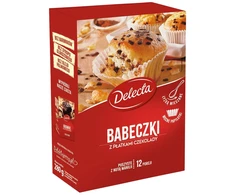 Delecta Keksiukai su šokolado drožlėmis 280g formelės