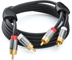 Deleycon 0.5m Stereo Audio Rca Kabelis, 2x Rca Kištukai, Juodas