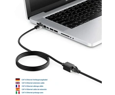 Deleycon 1 m Cat6 Patch kabelio ilgiklis Ethernet Lan tinklo kabeliui interneto kabelis - Rj45 kištukas į Rj45 lizdą S/ftp Pimf 250 Mhz varinis - juodas