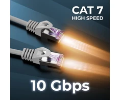 Deleycon 10 x 2 m cat7 tinklo kabeliai, 10 gigabitų, rj45 patch ethernet kabelis, varinis, sftp pimf ekranavimas, lan, dsl skirtas jungikliams, modemams, maršrutizatoriams, patch skydams, suderinamas su cat6, cat5, pilkas