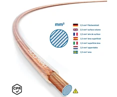 Deleycon 10m Garsiakalbių Kabelis 2x2.5mm² Cca, Skaidrus