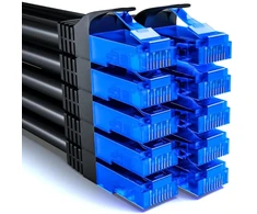 Deleycon 10x 0.5m Cat6 tinklo kabelių rinkinys, U-utp Rj45 Lan