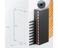 Deleycon 12 portų patch panelio rinkinys, patch panelio paskirstymo skydelis 1 U + 12x Rj45 keystone lizdo modulis Stp Cat6a, suderinamas su instaliaciniu kabeliu Cat6 Cat6a Cat7 tinklo kabeliu Ethernet Lan Dsl - juodas