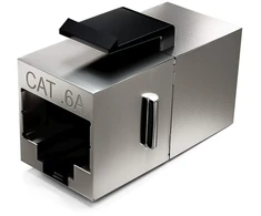Deleycon 24x Cat6a Keystone modulis, jungiamojo kabelio jungtis, ekranuota 2x Rj45 lizdo tinklo jungiamojo skydelio Keystone laikiklio ilgiklis