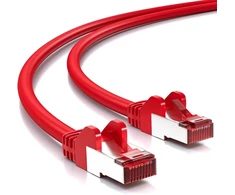 Deleycon Cat6 Patch kabelis S-ftp/pimf (įvairių spalvų) Cat. 6 tinklo kabelis. Ethernet tinklo kabelis [250–25 m] dvigubo ekranavimo, raudonas