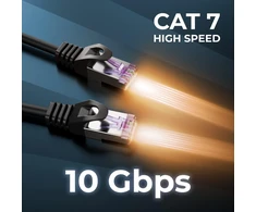 Deleycon Cat7 tinklo kabelis S-ftp Pimf 2m juodas