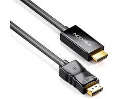 Deleycon Displayport į Hdmi kabelis, 1m, juodas