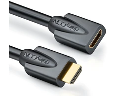 Deleycon hdmi prailginimo kabelis – suderinamas su hdmi 2.0 a/b/1.4 a – uhd/4 k/3d/1080p/2160p/arc didelis greitis su ethernet, 3 m