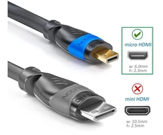Deleycon Micro Hdmi kabelis 5m, 4k Ultra Hd, Hdmi 2.0
