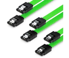Deleycon Sata 3 kabelių rinkinys, 3x 50 cm, 6 Gb/s, žalias