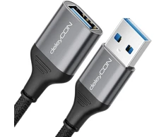 Deleycon Usb 3.0 prailginimo laidas 2m, 5gbps, A Male-a Female