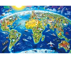 Dėlionė 1000 detalių suaugusiems World Landmark 70 x 50 cm dėlionės suaugusiems klasikinės dėlionės 1000 detalių suaugusiems sunkios edukacinės dėlionės suaugusiems vaikams 1000 detalių