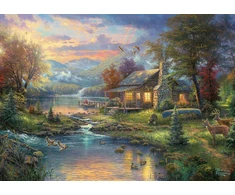 Dėlionė Thomas Kinkade "nature's Paradise", 500 detalių, nostalginiame dėkle