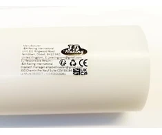 Delrin plastiko strypas natūralios baltos spalvos 30 mm skersmens x 300 mm ilgio, A klasės