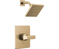 Delta Faucet Velum 14 serijos vienos funkcijos aukso spalvos dušo komplektas, vožtuvo apdailos rinkinys, dušo rankenėlė, Delta dušo apdailos rinkinys, dušo komplektas, šampano bronzos T14237-cz (vožtuvas nepridedamas)